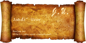 Jakó Uzor névjegykártya